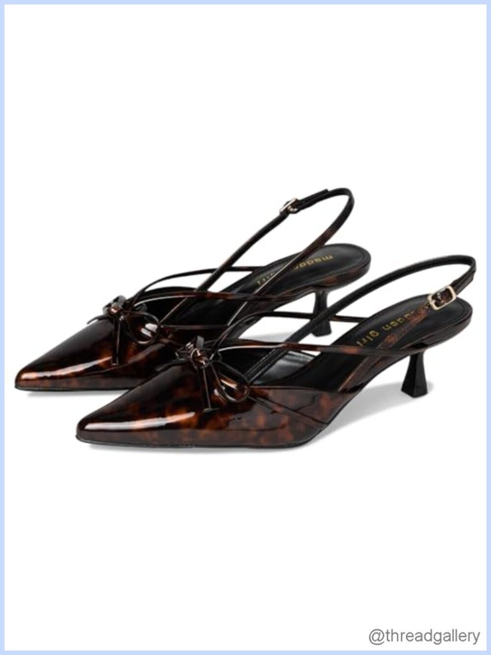 Women's Kitten Heel Slingback Pump Pointed Toe Buckle